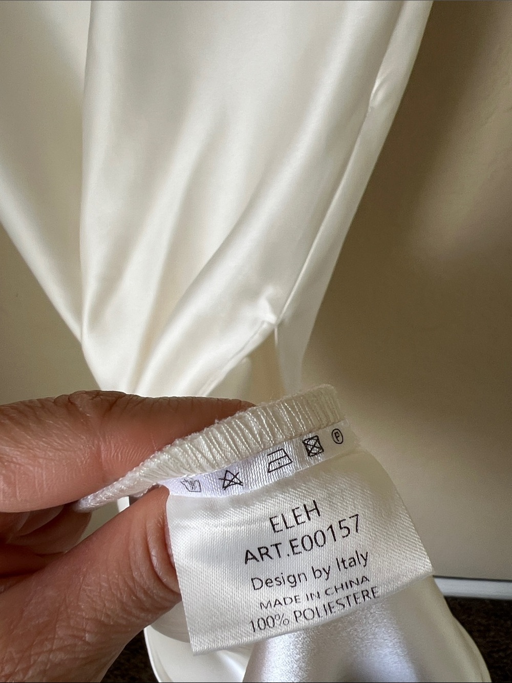 ELEH satin pearl white midi slip skirt - Picture 5 of 9